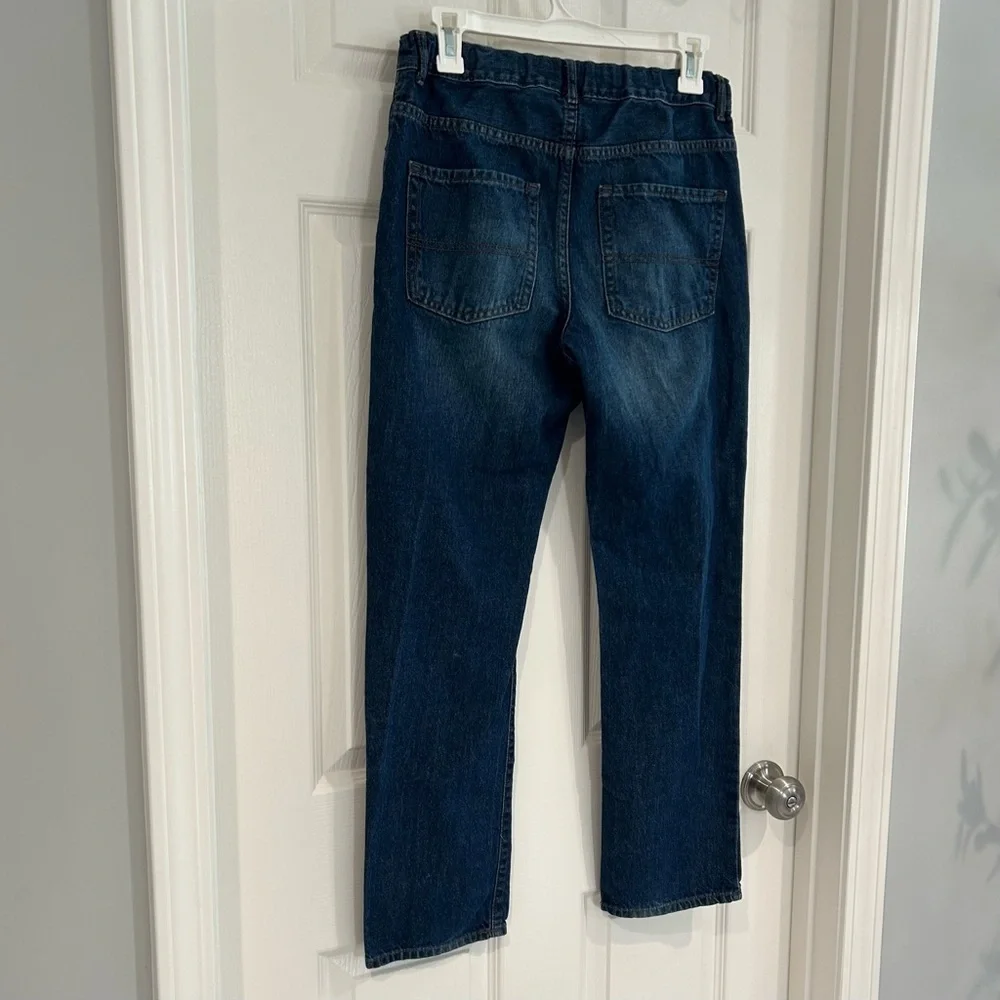 The Children's Place Boys Straight Leg Jeans Denim Sz 14 Husky Adjustable Waist